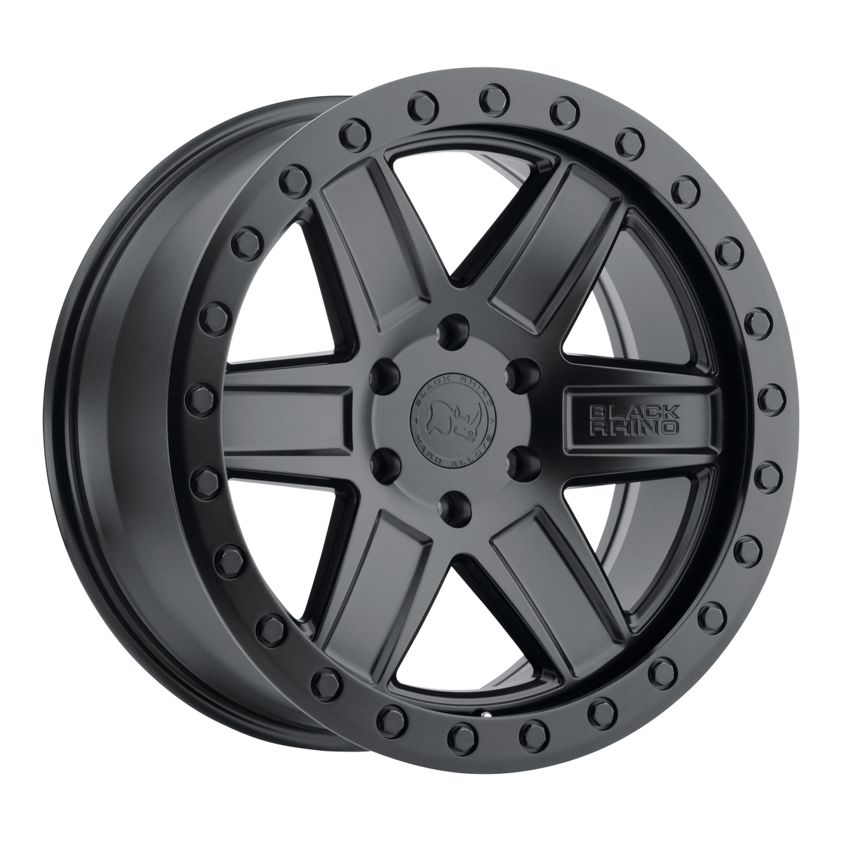 17x9 Black Rhino ATTICA MATTE BLACK W/ BLACK RING Wheel 5x5 (-18mm)