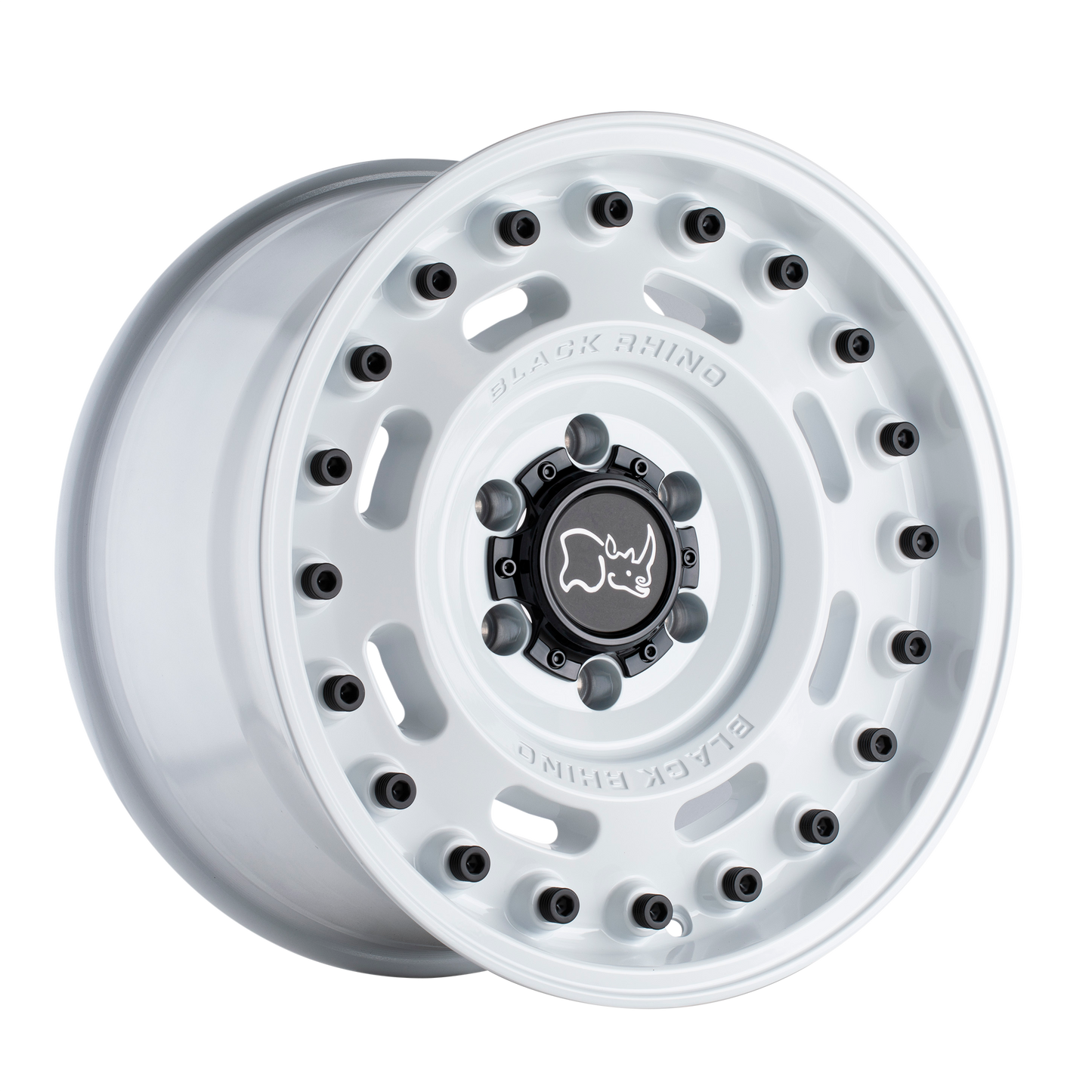 18x9.5 Black Rhino AxLE GLOSS WHITE Wheel 6x5.5 (6mm)