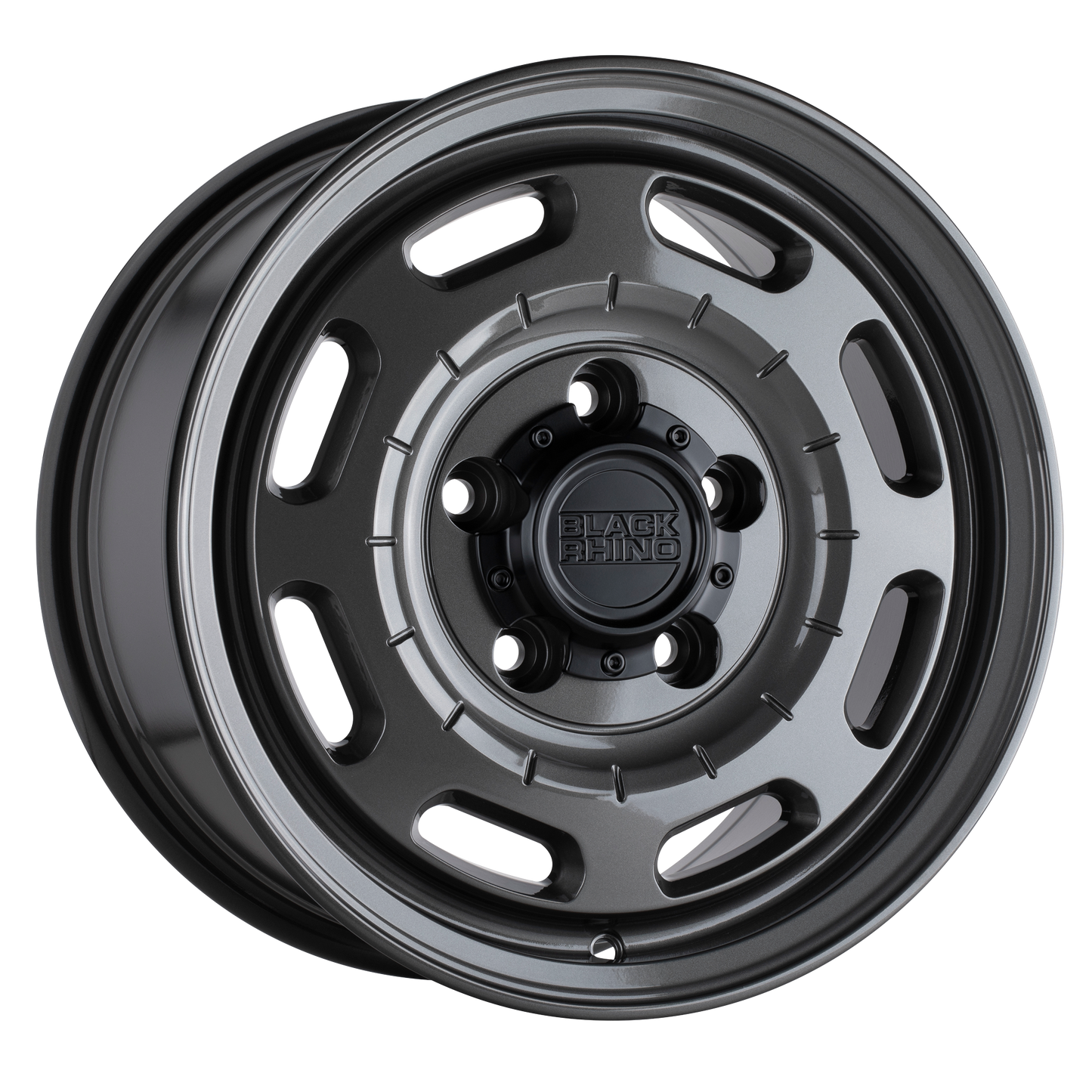 17x8 Black Rhino BANDOLIER GLOSS GUNMETAL Wheel 6x130 (38mm)
