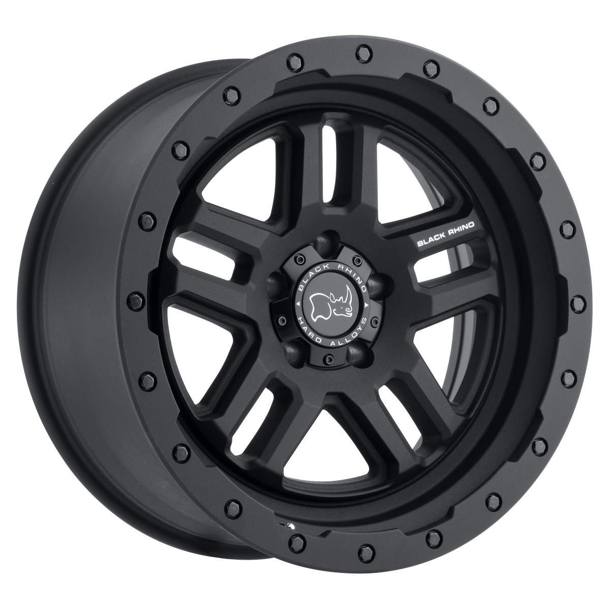 20x9.5 Black Rhino BARSTOW TExTURED MATTE BLACK Wheel 5x5.5 (0mm)