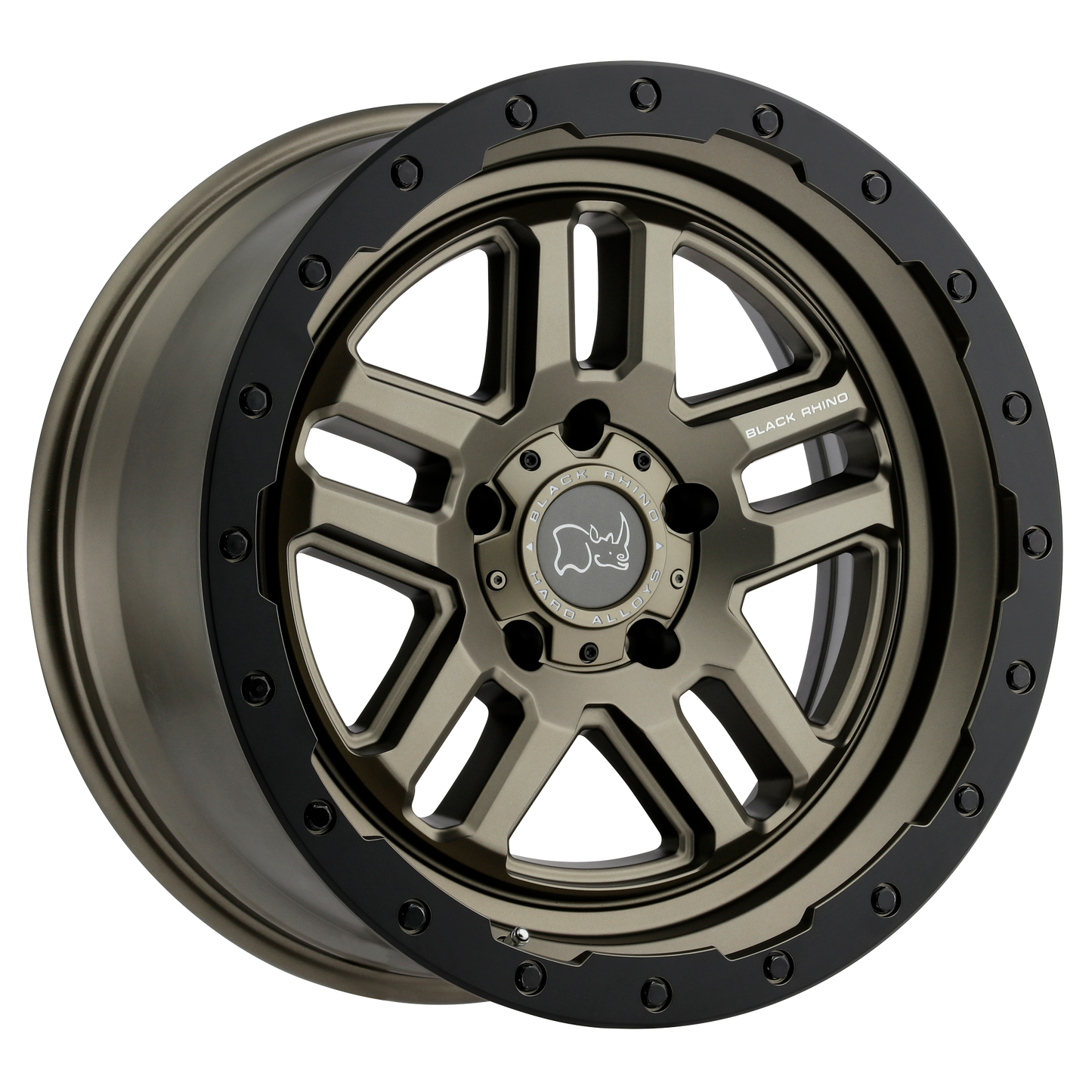18x8 Black Rhino BARSTOW MATTE BRONZE W/ MATTE BLACK RING Wheel 5x120 (30mm)