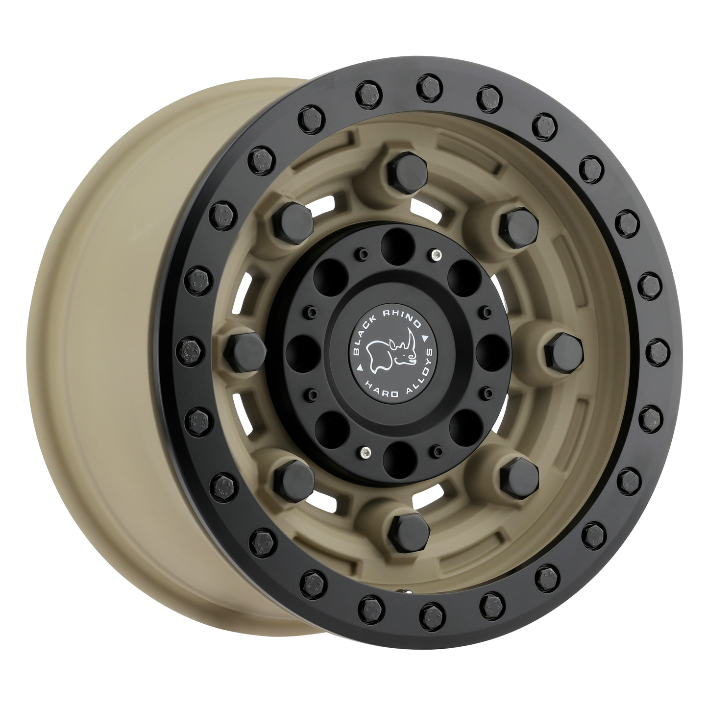 17x8.5 Black Rhino GARRISON DESERT W/ MATTE BLACK RING Wheel 6x135 (0mm)