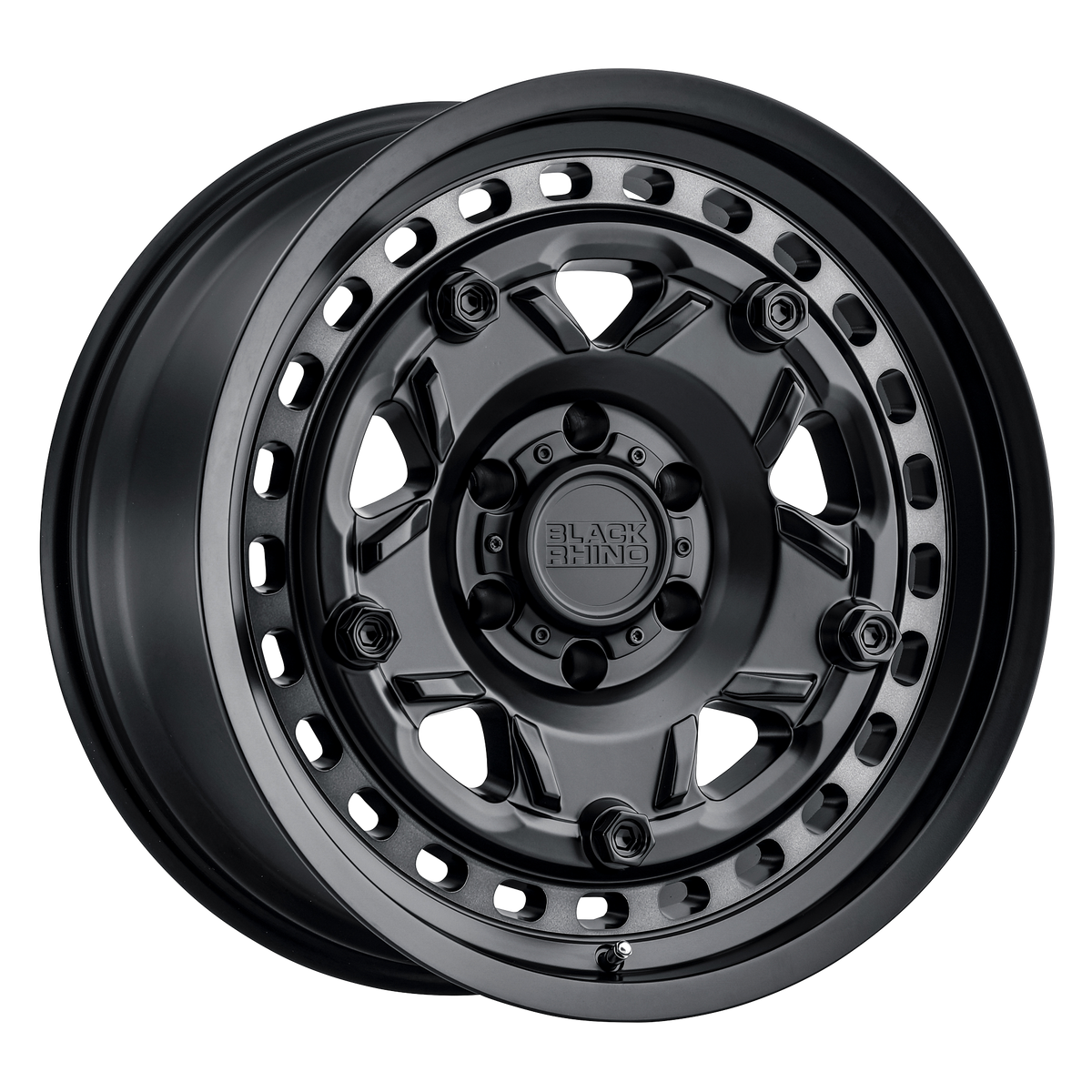 20x9 Black Rhino GRANGE MATTE BLACK W/ MACHINED TINT RING Wheel 8X6.5 (-18mm)