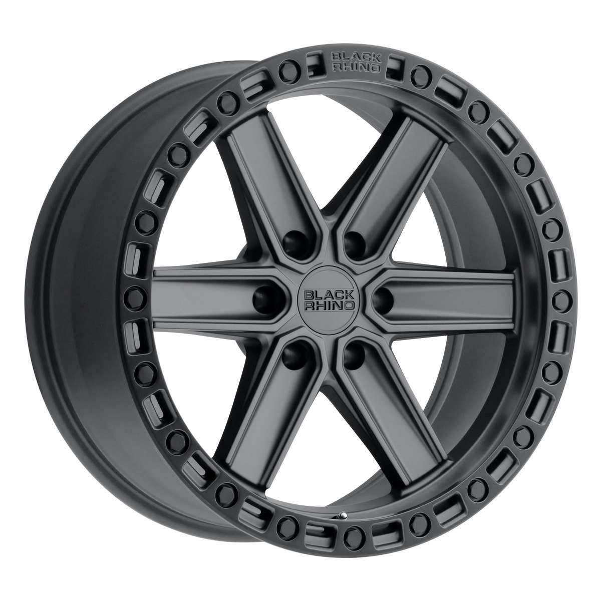 20x9.5 Black Rhino HENDERSON GUN BLACK W/ BLACK RING Wheel 6x5.5 (-18mm)