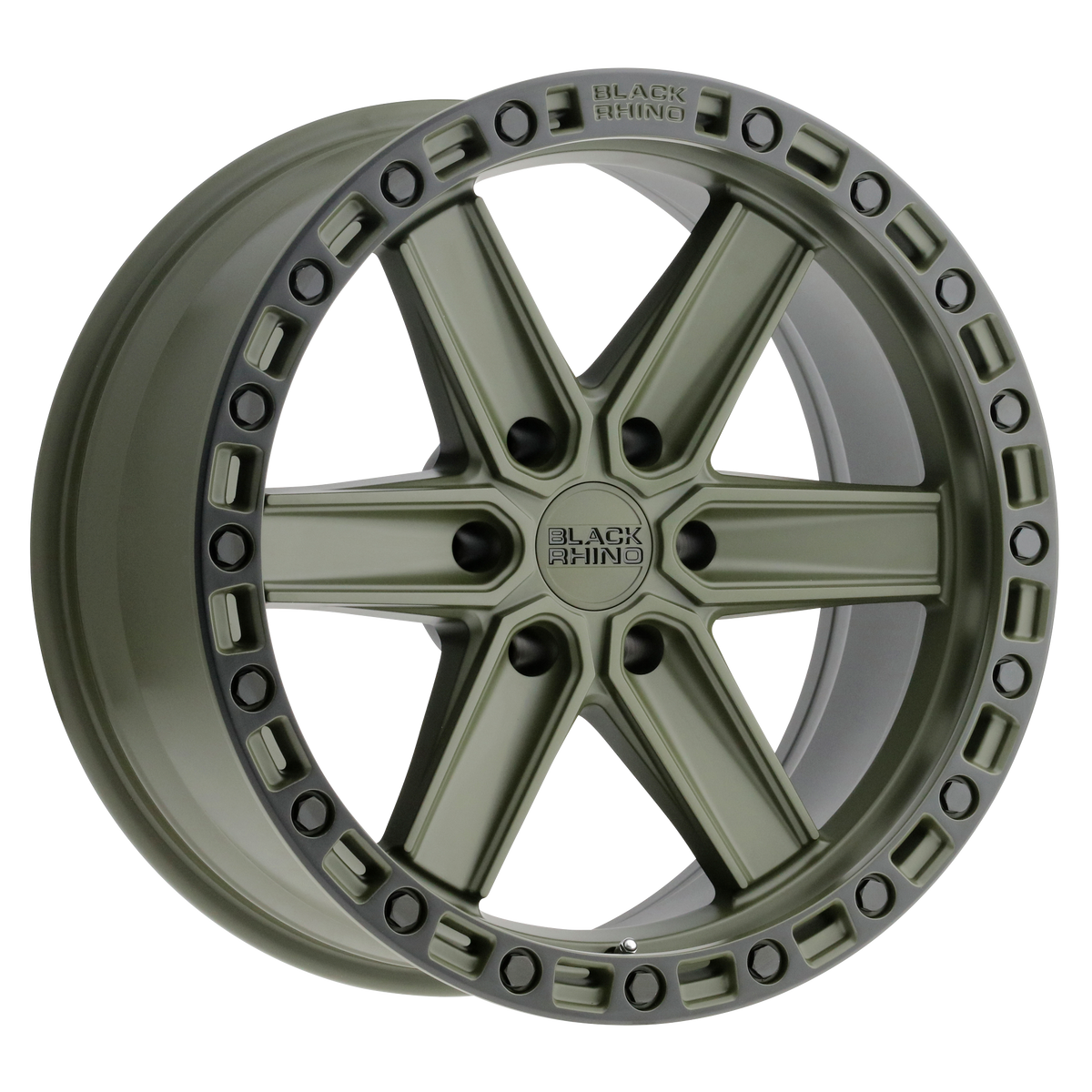 17x9 Black Rhino HENDERSON OLIVE DRAB GREEN W/ BLACK RING Wheel 6x5.5 (-12mm)