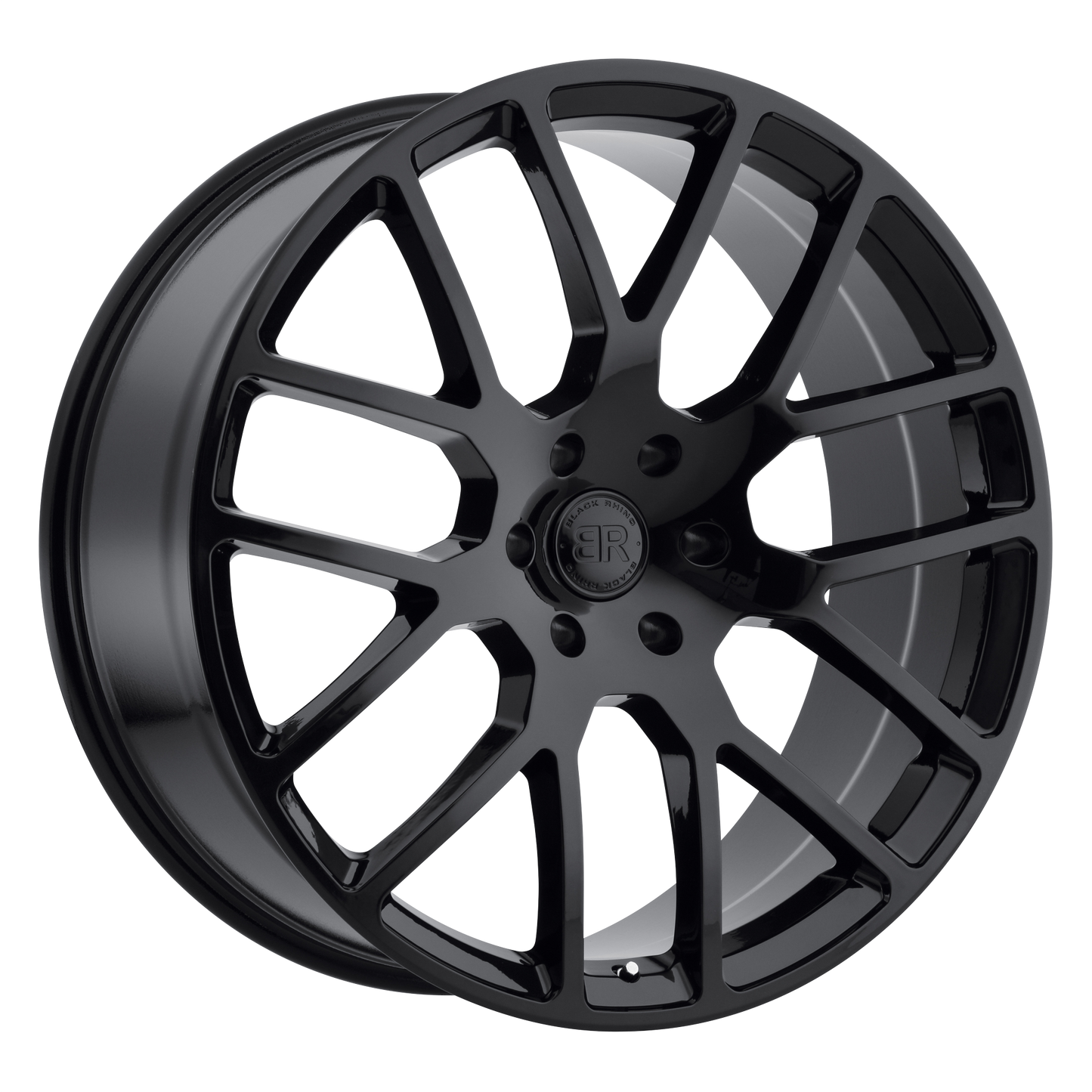 22x9.5 Black Rhino KUNENE GLOSS BLACK Wheel 6x5.5 (25mm)