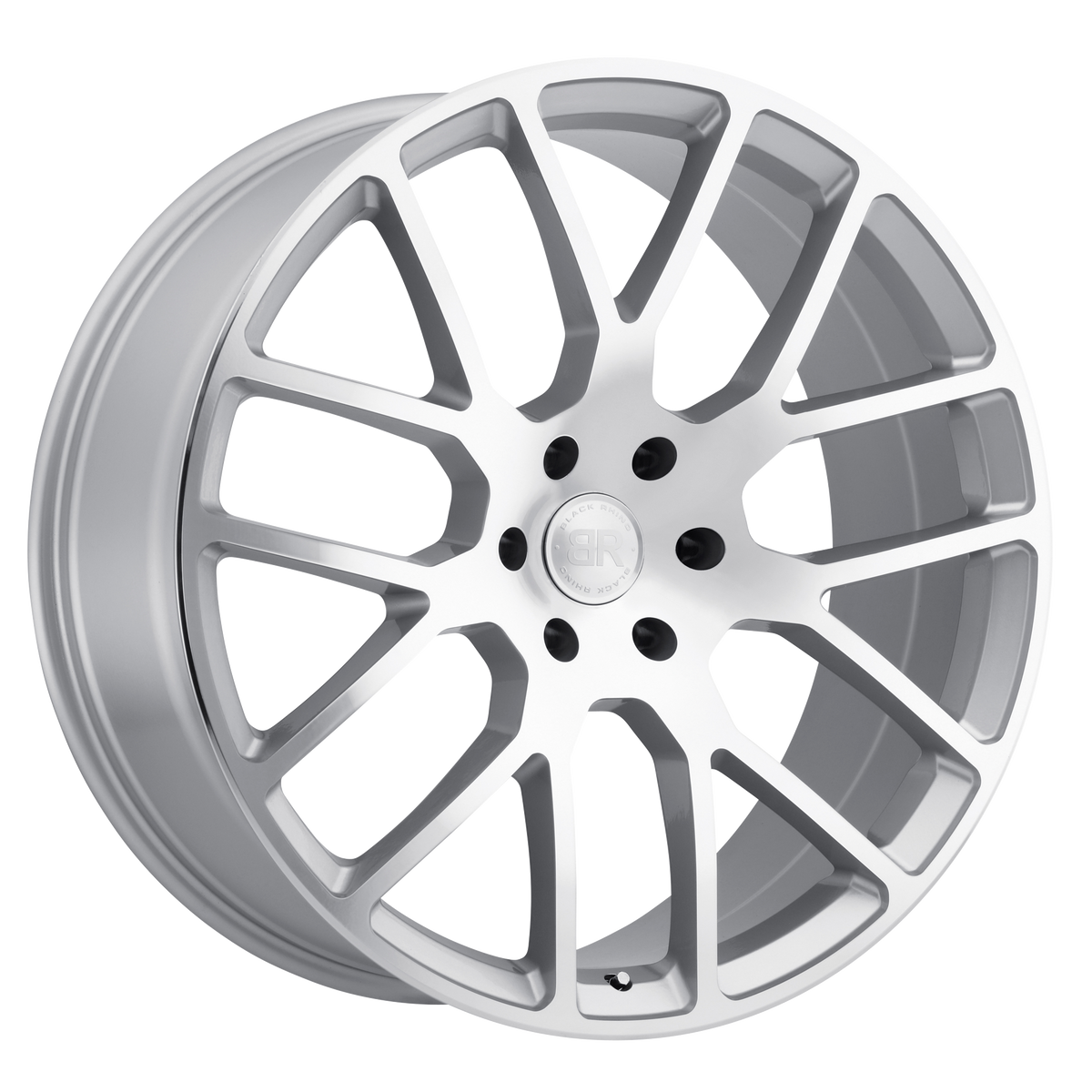 20x9 Black Rhino KUNENE SILVER W/ MIRROR-CUT FACE Wheel 6x4.5 (15mm)