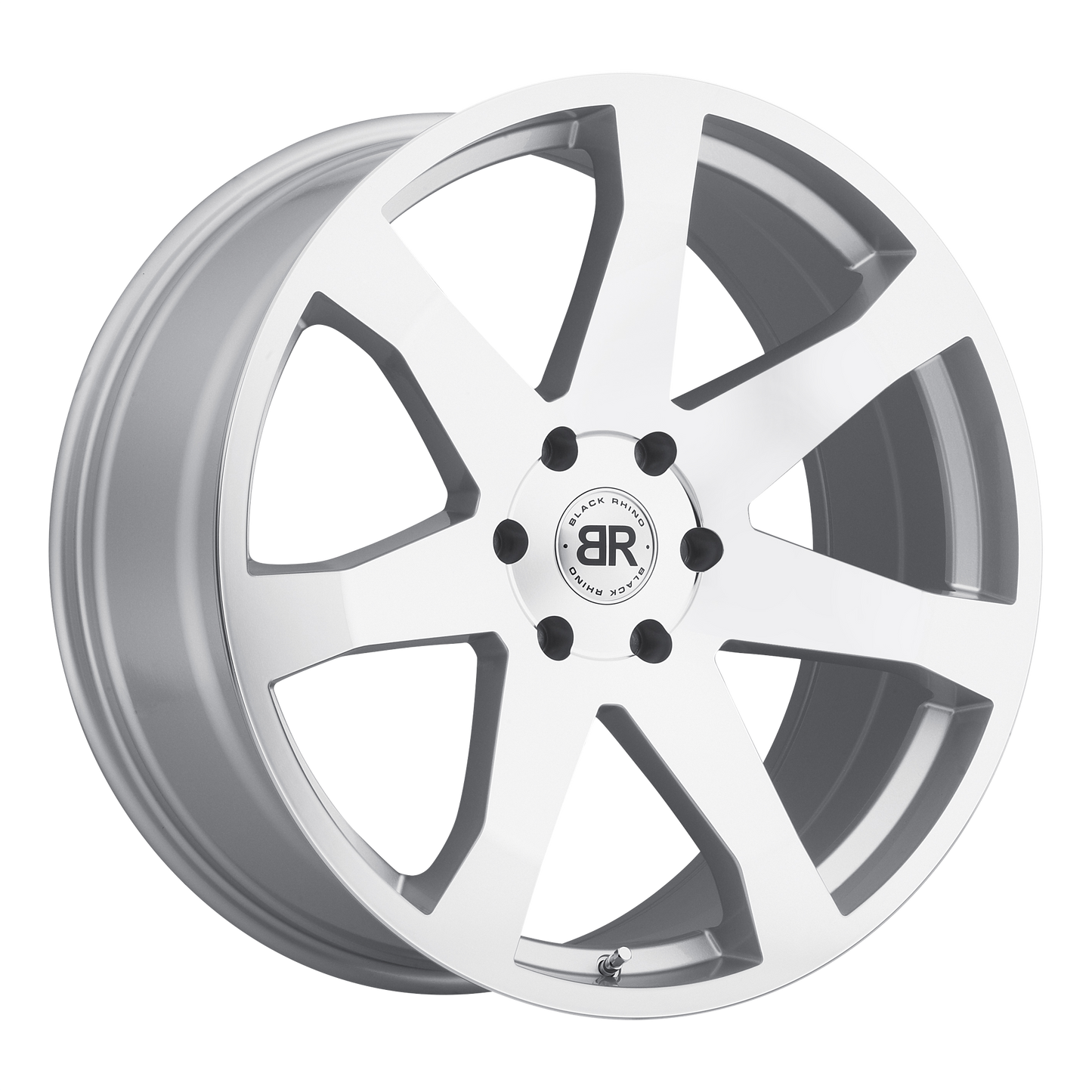 24x10 Black Rhino MOZAMBIQUE SILVER W/ MIRROR CUT FACE Wheel 5x150 (30mm)