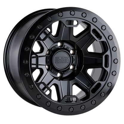 17x8.5 Black Rhino RIFT MATTE BLACK Wheel 5x4.5 (-38mm)