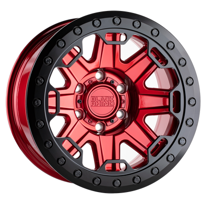 17x8.5 Black Rhino RIFT CANDY RED W/ BLACK RING Wheel 8x170 (-38mm)