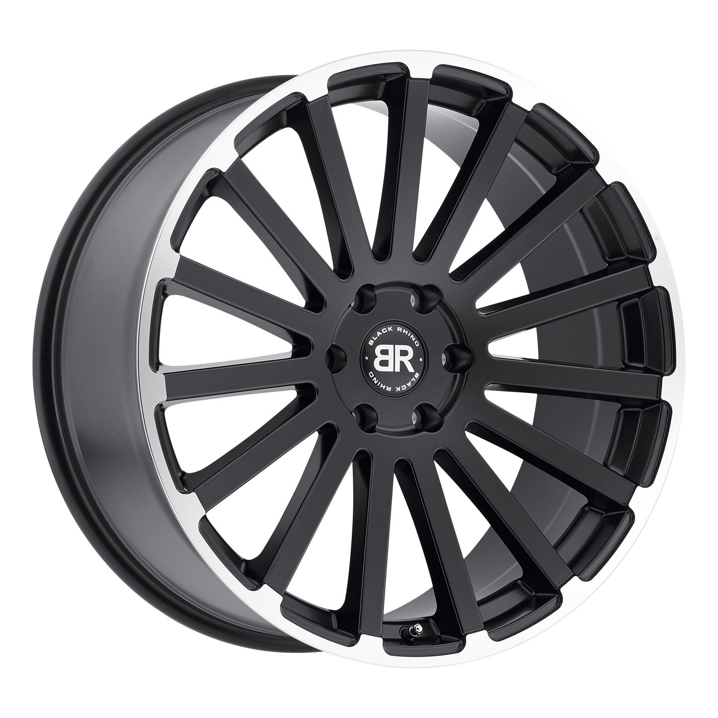 22x9.5 Black Rhino SPEAR MATTE BLACK W/ MATTE MACHINED EDGE Wheel 5x5.5 (20mm)