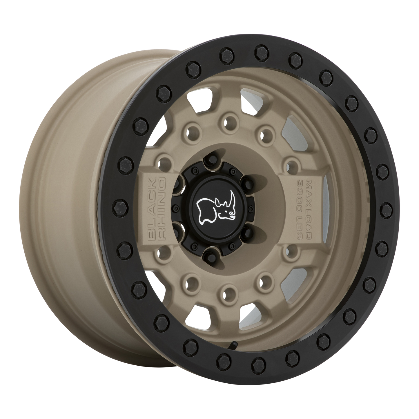 17x8.5 Black Rhino AVENGER BEADLOCK DESERT SAND W/ BLK HW Wheel 5x5 (-32mm)