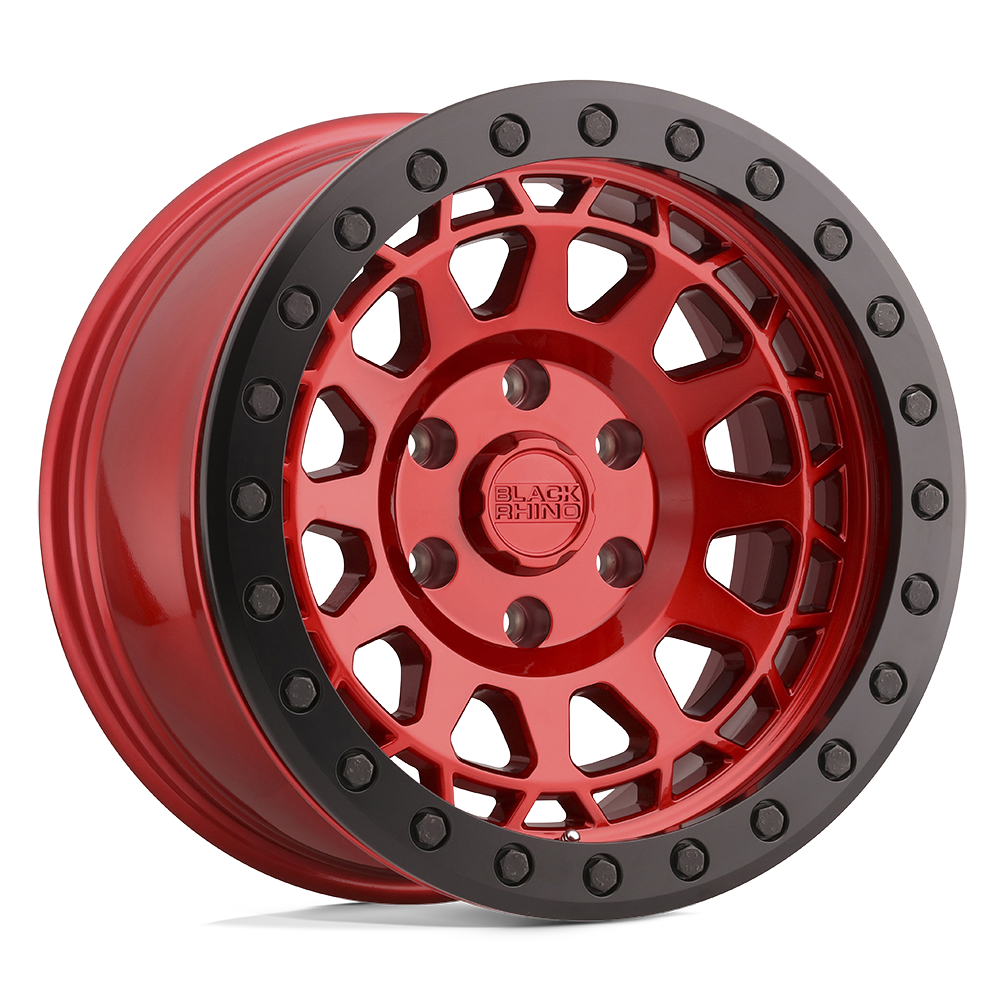 17x8.5 Black Rhino Primm Beadlock Candy Red W/Blk Bolts Wheel 6x5.5 (-30mm)