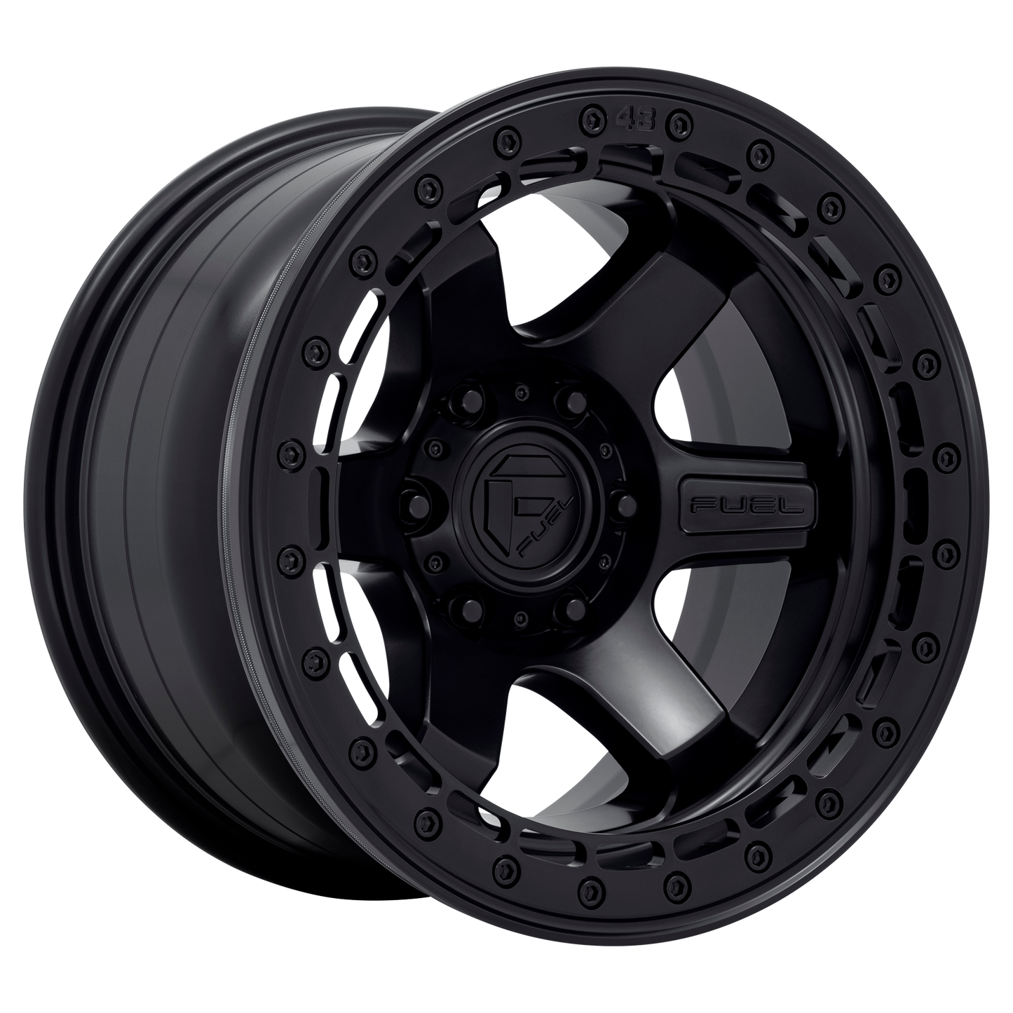 17x9 Fuel D122 Block BEADLOCK Matte Black Wheel 6x135 (-15mm)