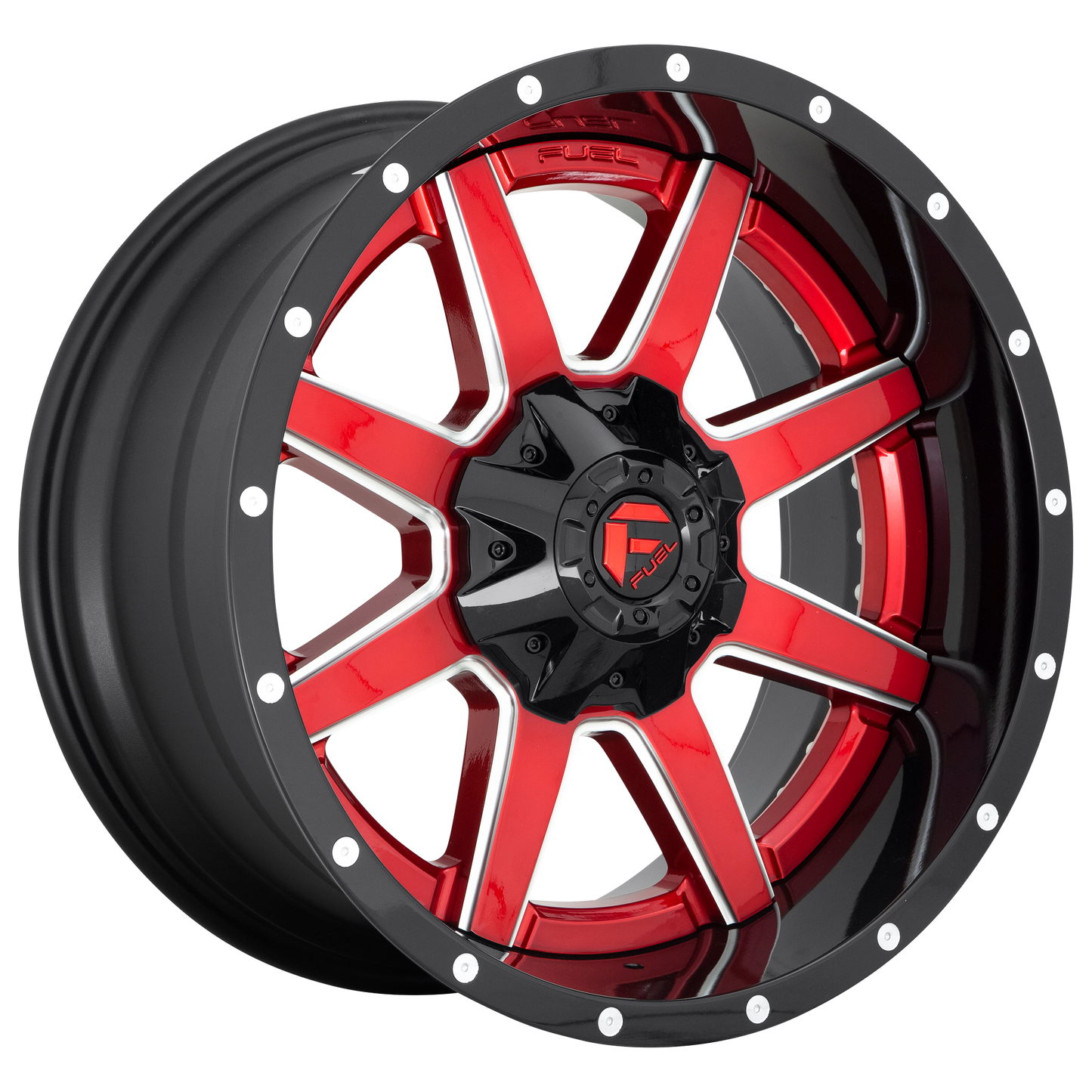 22x12 Fuel D250 Maverick Gloss Red Wheel 8x6.5 (-44mm)