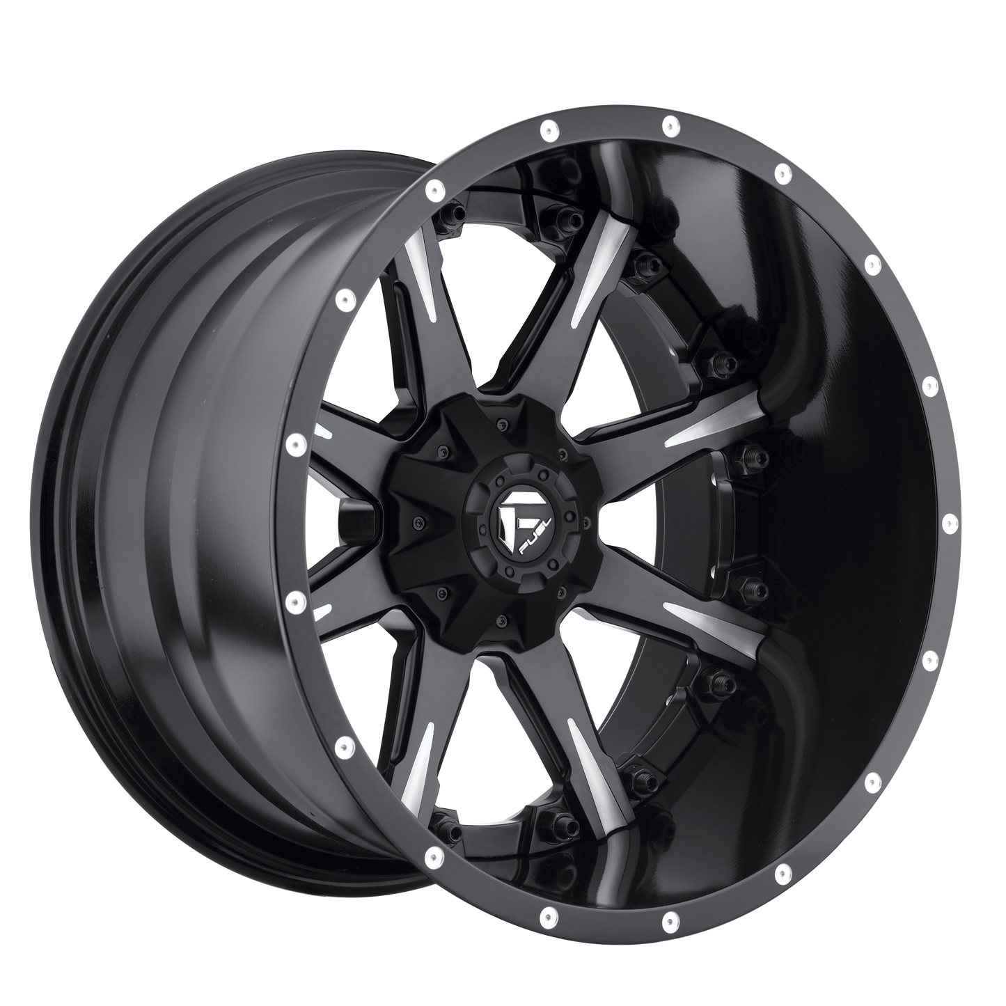20x10 Fuel D251 Nutz Black & Milled Wheel 8x6.5 (-19mm)