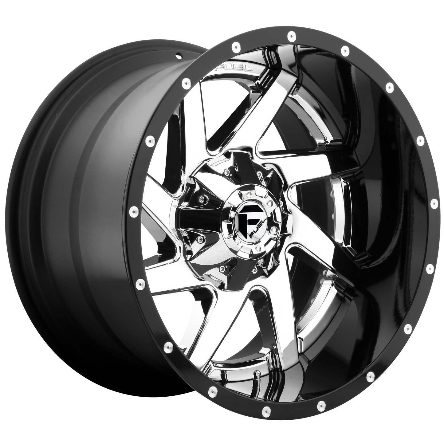 22x12 Fuel D263 Renegade Chrome W/Black Lip Wheel 8x6.5 (-44mm)
