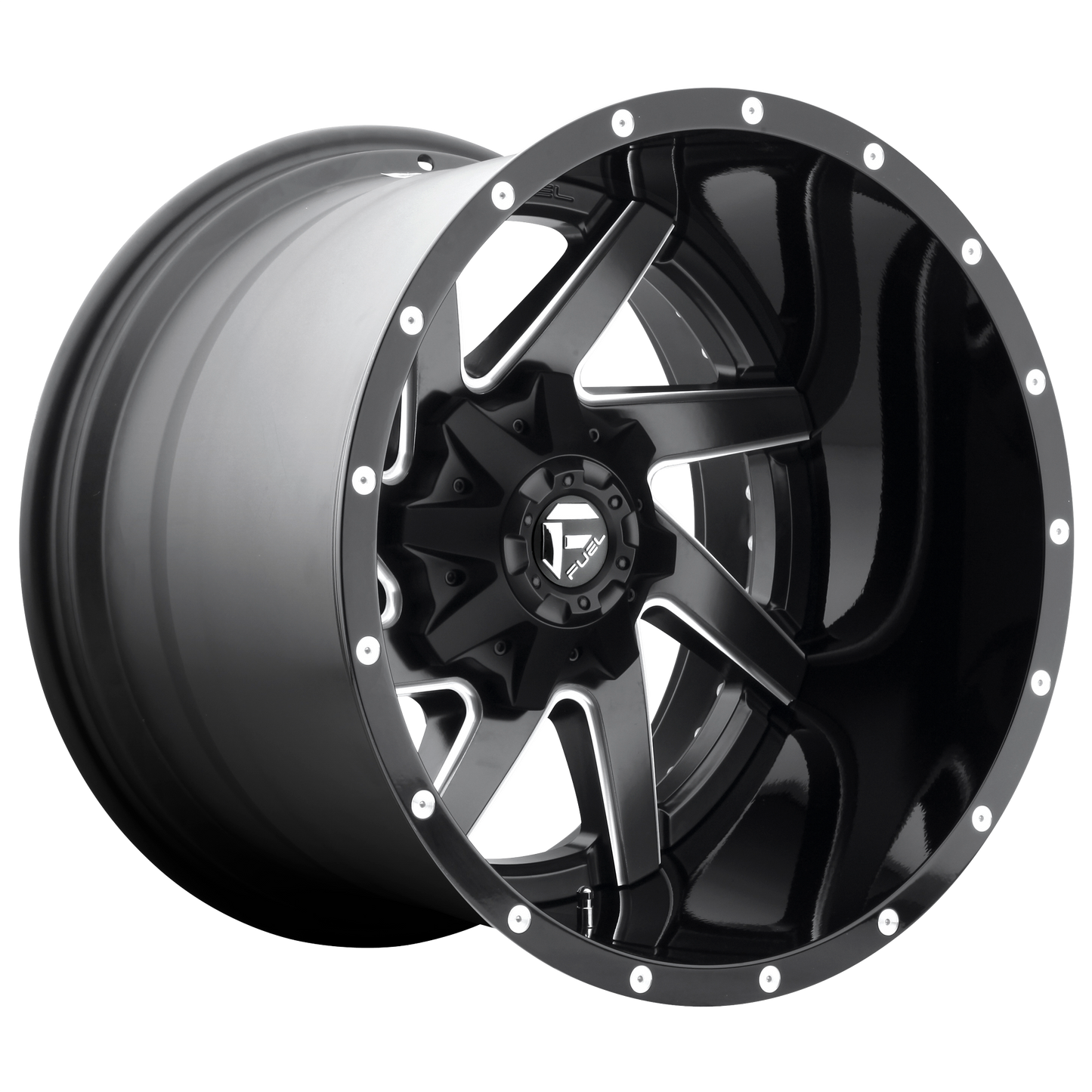 22x12 Fuel D265 Renegade Black & Milled Wheel 8x170 (-44mm)