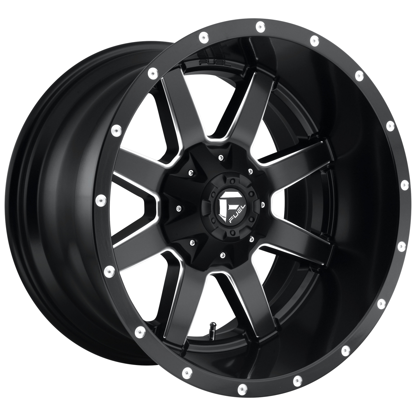22x10 Fuel D538 Maverick Black & Milled Wheel 5x5.5/5x150 (10mm)