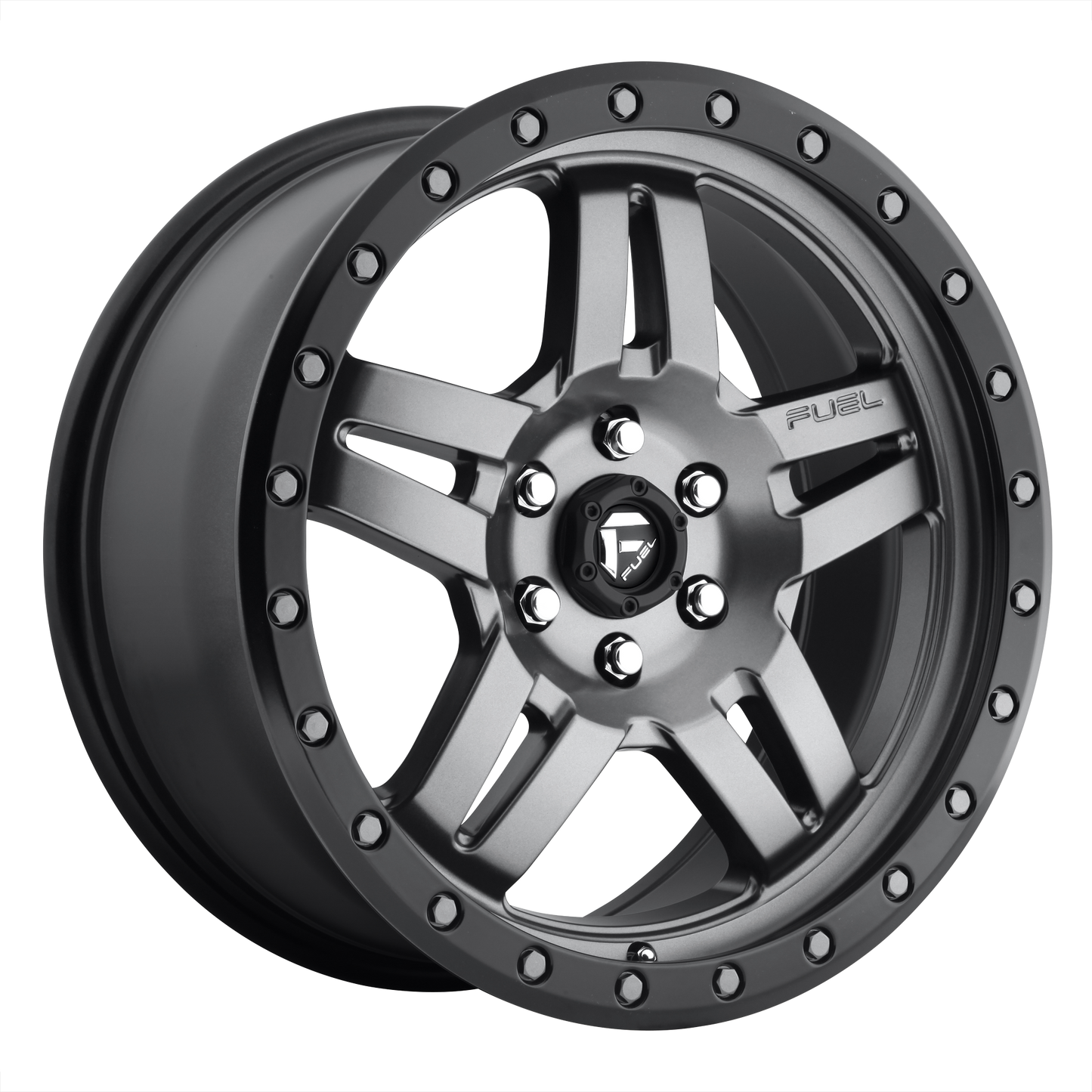 18x9 Fuel D558 Anza Matte Gunmetal Wheel 6x5.5 (1mm)