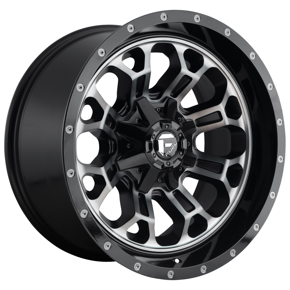 20x10 Fuel D561 Crush Black & Machined Wheel 6x5.5/6x135 (-18mm)