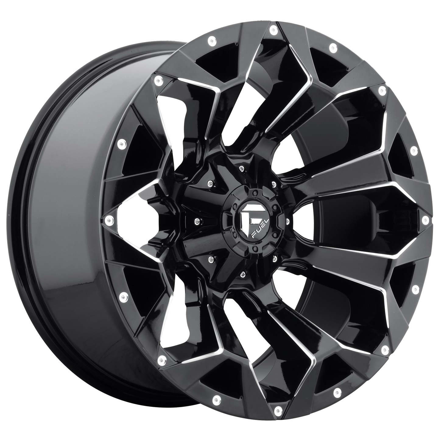 18x9 Fuel D576 Assault Gloss Black & Milled Wheel 6x135/6x5.5 (20mm)