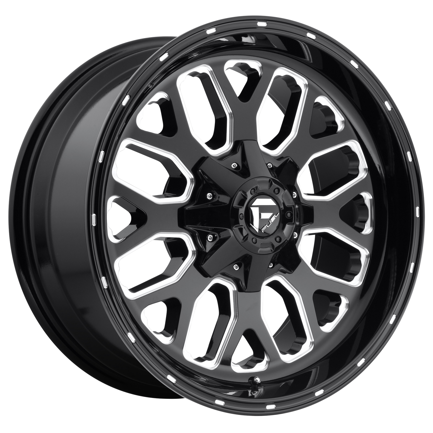 18x9 Fuel D588 Titan Gloss Black & Milled Wheel 6x120 (7mm)
