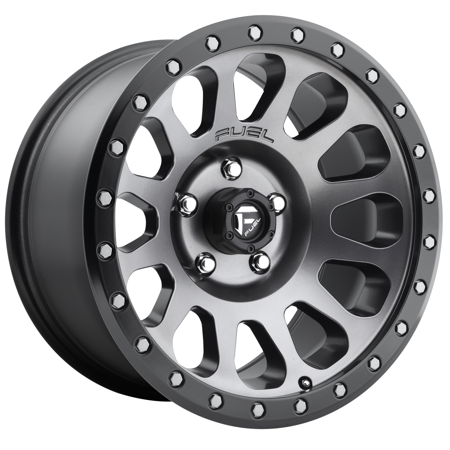 20x9 Fuel D601 Vector Matte Gunmetal Black Ring Wheel 6x135 (20mm)