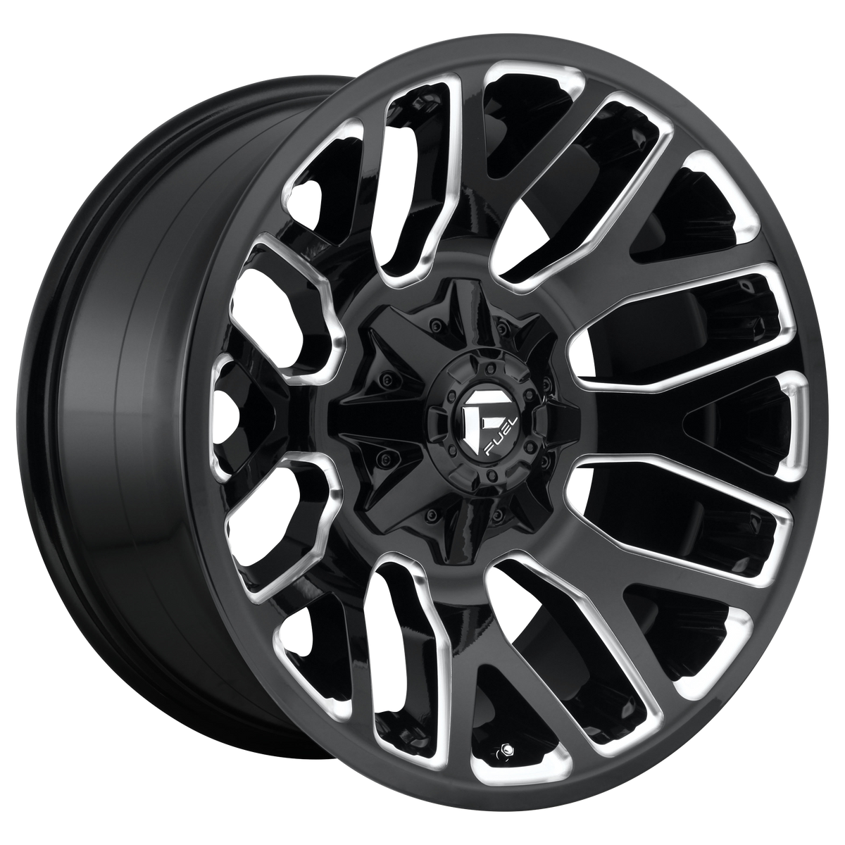 20x9 Fuel D607 Warrior Gloss Black Milled Wheel 8x180 (20mm)