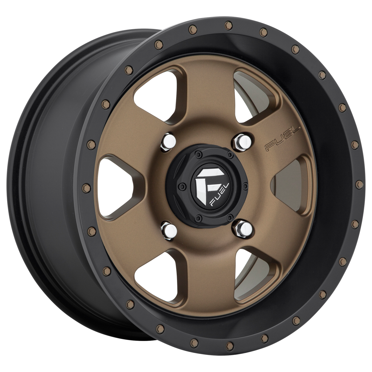 20x9 Fuel D617 PODIUM MATTE BRONZE BLACK BEAD RING Wheel 5x5 (1mm)