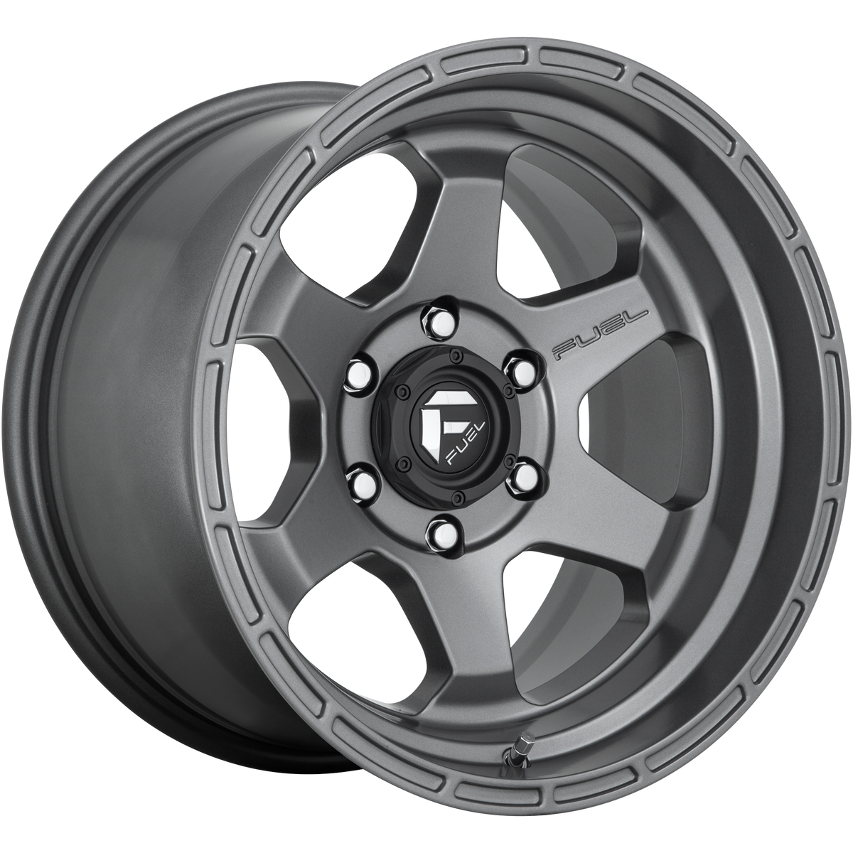 18x9 Fuel D665 SHOK MATTE GUN METAL Wheel 6x135 (-12mm)