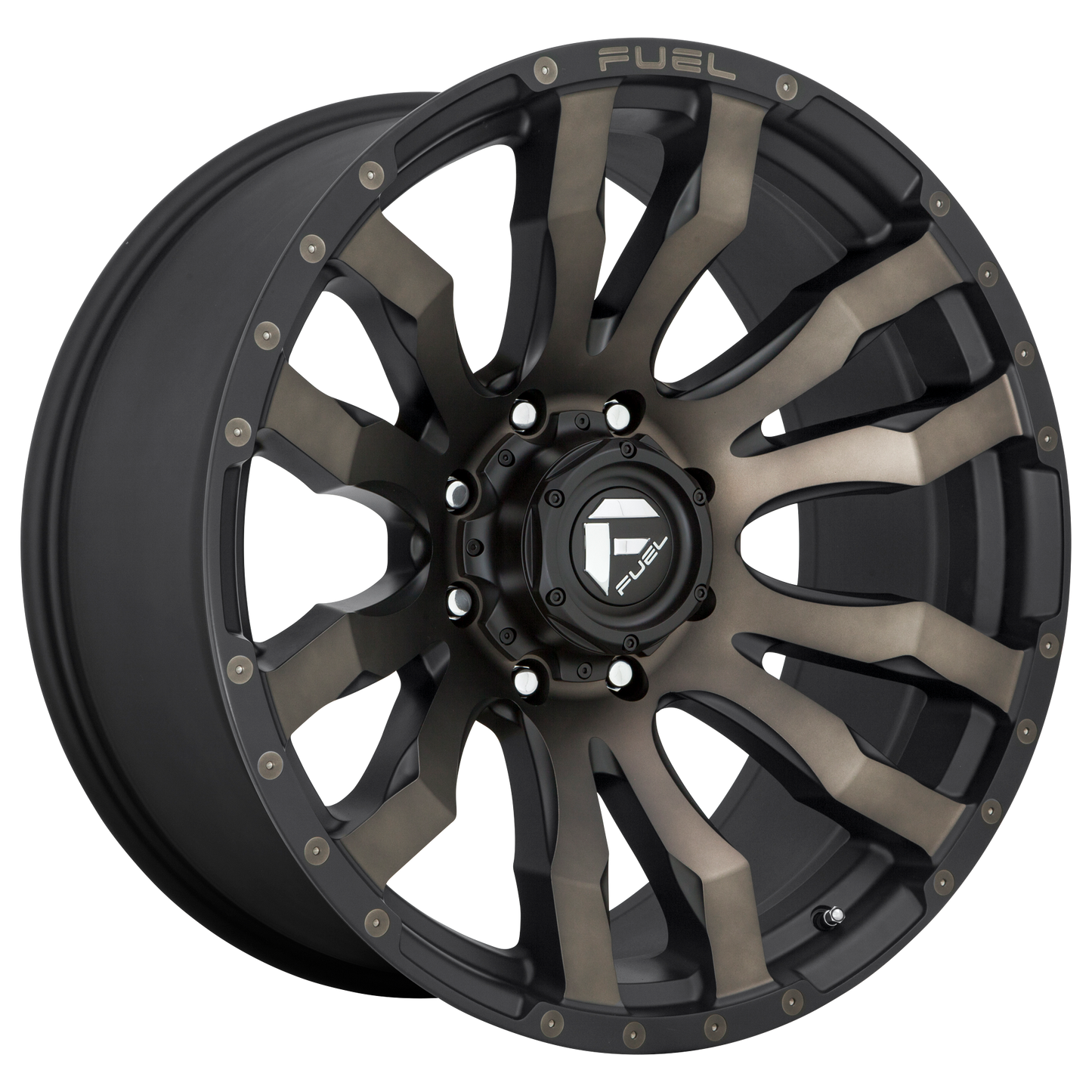 17x9 Fuel D674 BLITZ MATTE BLACK DOUBLE DARK TINT Wheel 8x180 (-12mm)