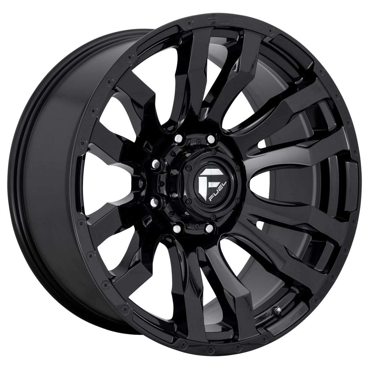17x9 Fuel D675 BLITZ GLOSS BLACK Wheel 8x180 (-12mm)