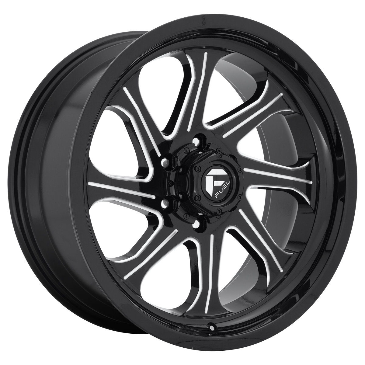 20x10 Fuel D676 SEEKER GLOSS BLACK MILLED Wheel 6x135 (-18mm)