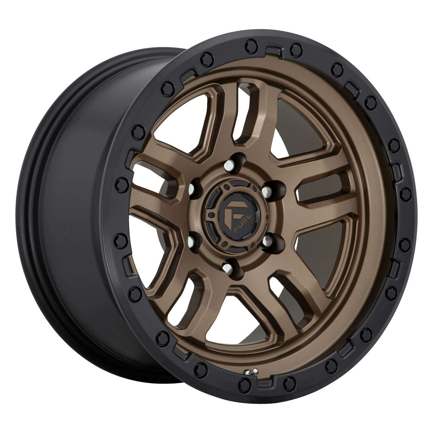 20x10 Fuel D702 AMMO MATTE BRONZE BLACK BEAD RING Wheel 6x5.5 (-18mm)