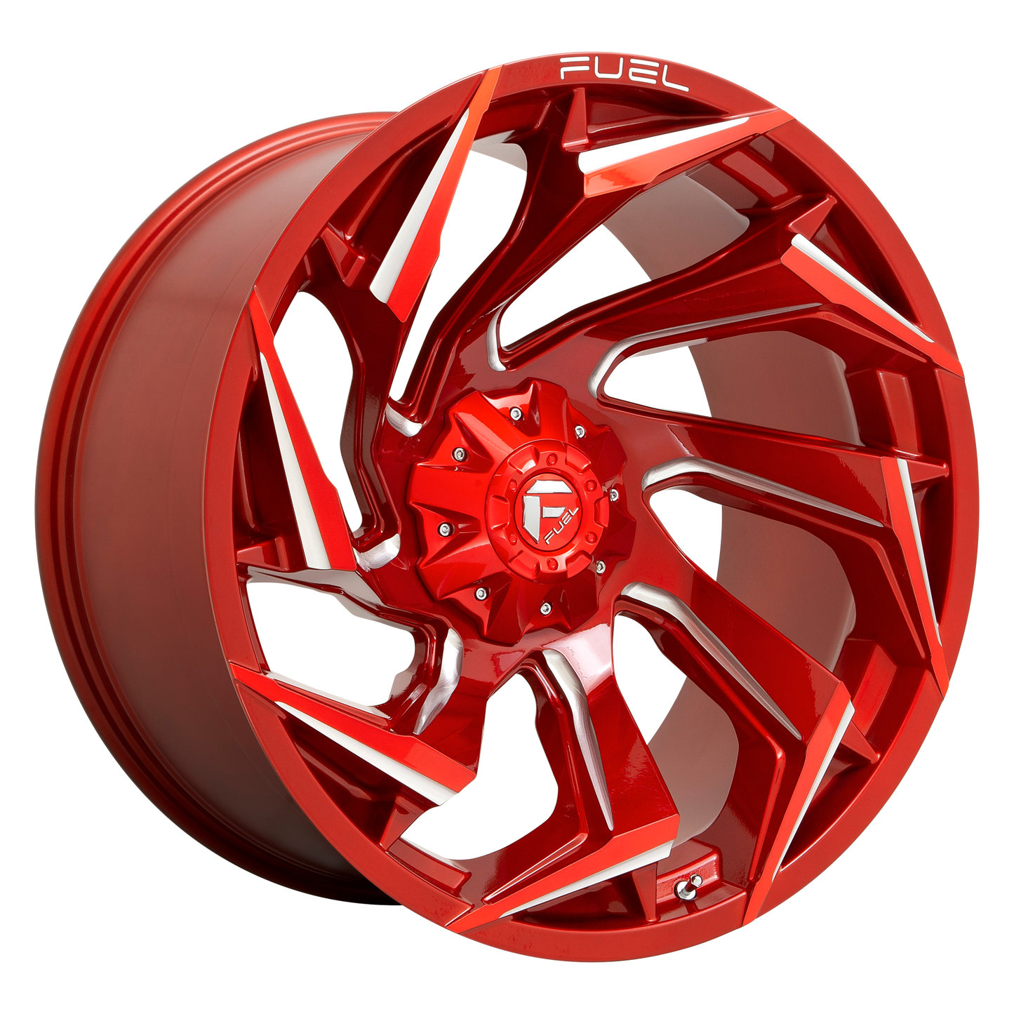 18x9 Fuel D754 REACTION Candy Red Milled Wheel 8x170 (1mm)