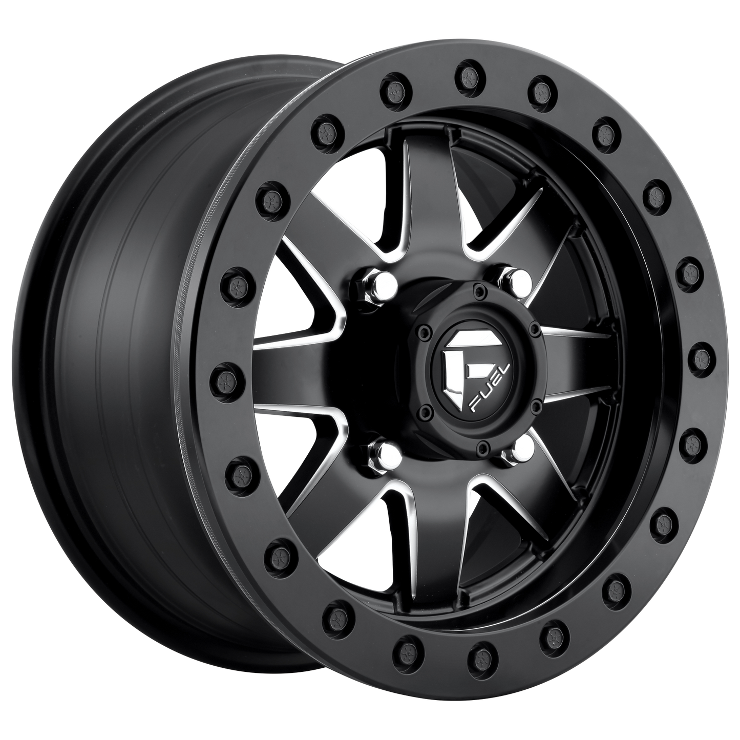 14x7 Fuel UTV D938 Maverick Matte Black Milled BEADLOCK Wheel 4x137 (13mm)