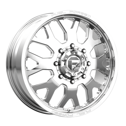 24x8.25 Fuel Forged FF19D DUALLY Rear Polished Wheel 8x6.5 (-265mm)