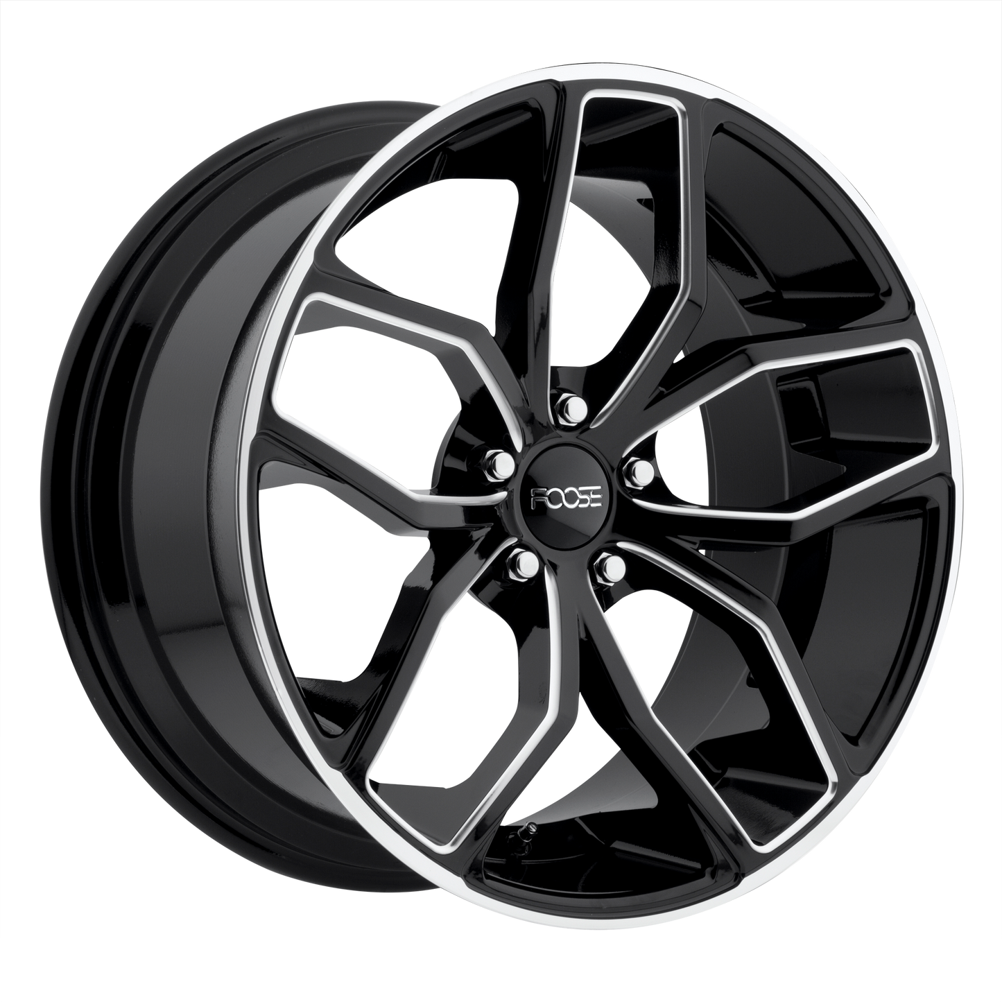 18x8 Foose Outcast Gloss Black Milled Wheel 5x4.5 (40mm)