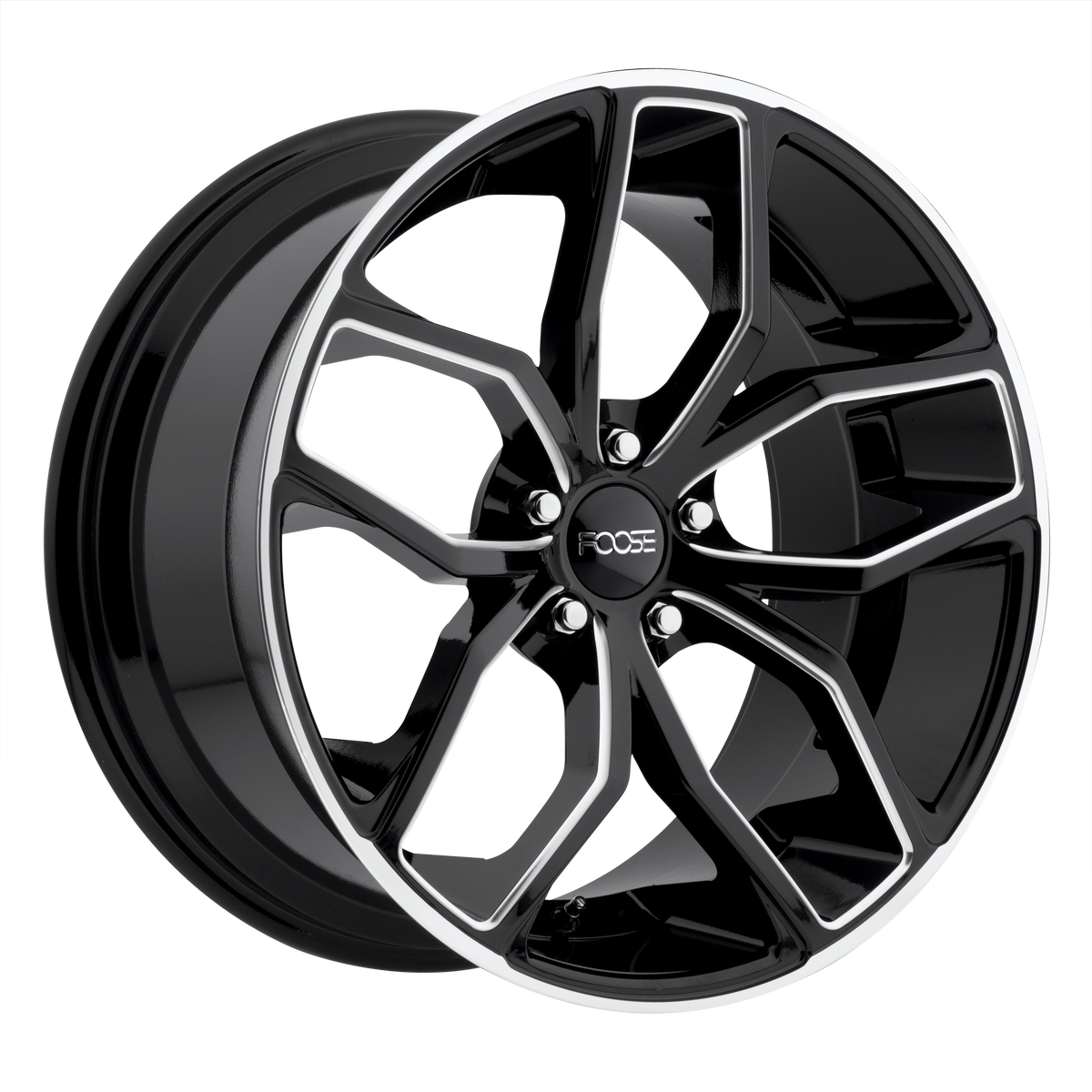 18x8 Foose Outcast Gloss Black Milled Wheel 5x4.5 (40mm)