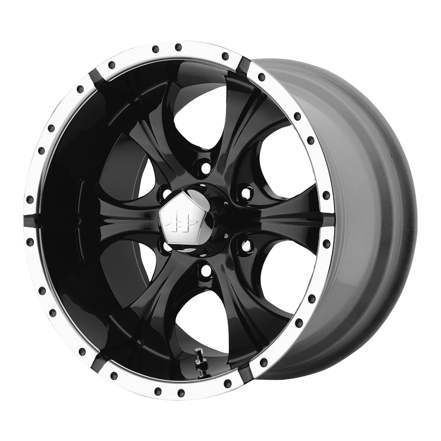 17x8 Helo HE791 MAxx Gloss Black Machined Wheel 6x5.5 (-6mm)