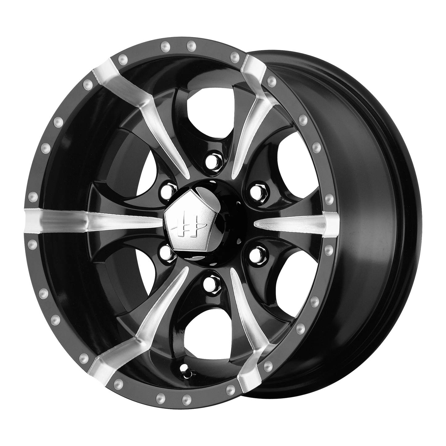 17x8 Helo HE791 MAxx Gloss Black Milled Wheel 5x5.5 (-6mm)