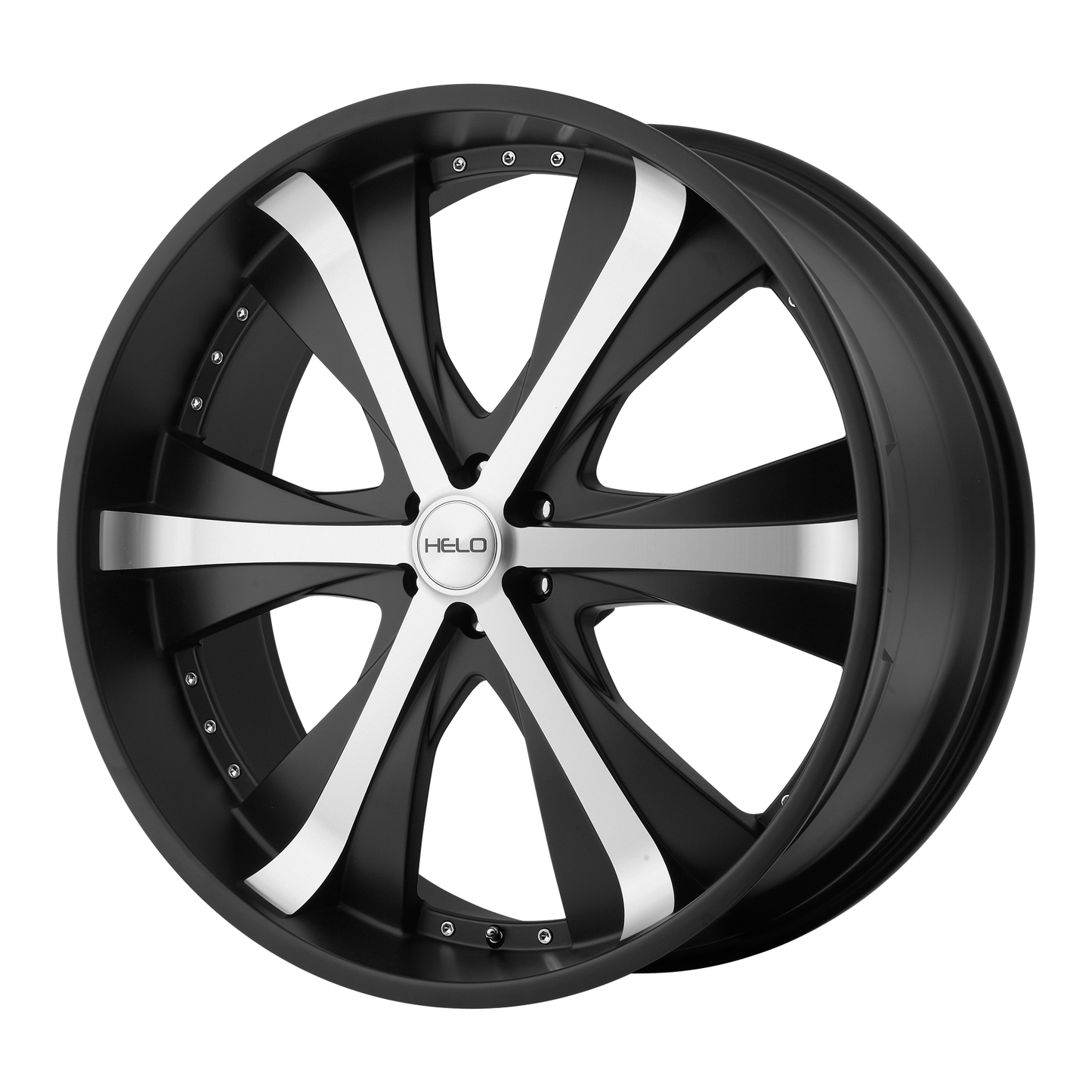 22x9.5 Helo HE869 Black Machined Wheel 6x135 (30mm)