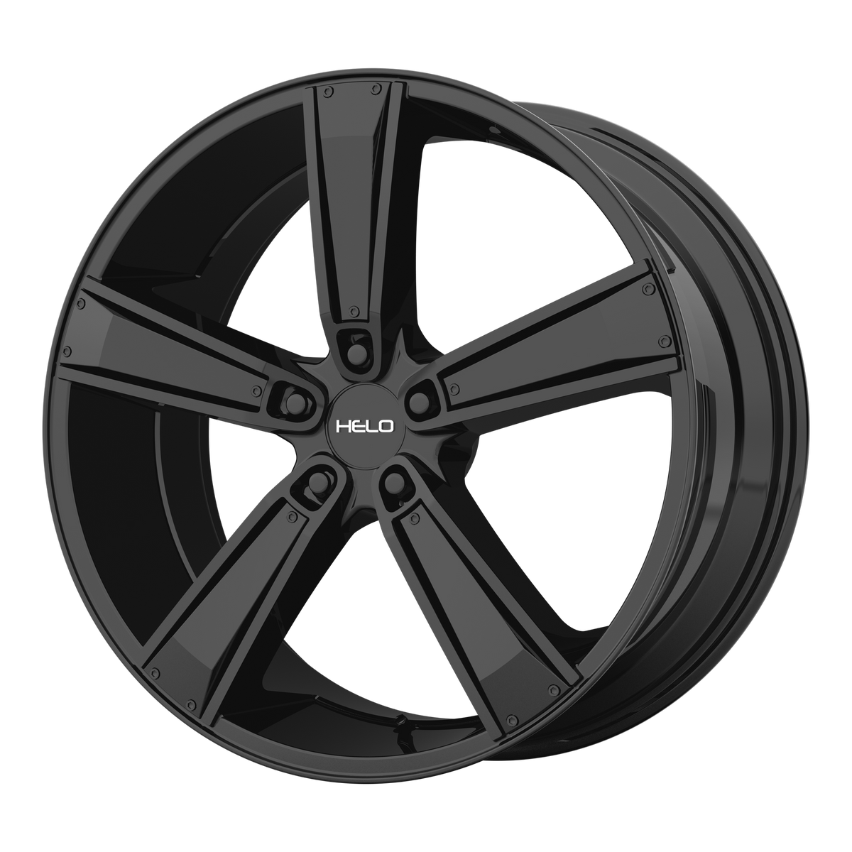18x8 Helo HE899 Satin Black With Gloss Black & Chrome Inserts Wheel 5x112 (38mm)