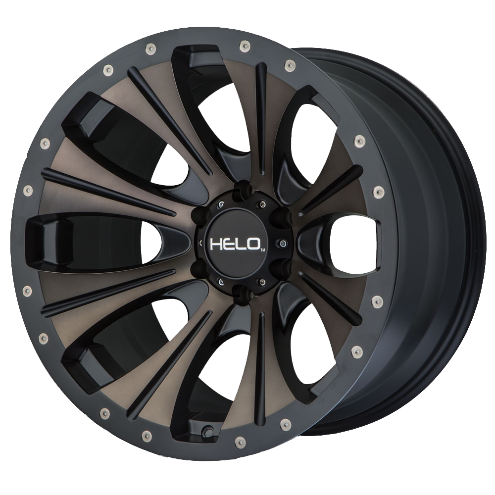 20x9 Helo HE901 Satin Black Dark Tint Wheel 8X6.5 (18mm)