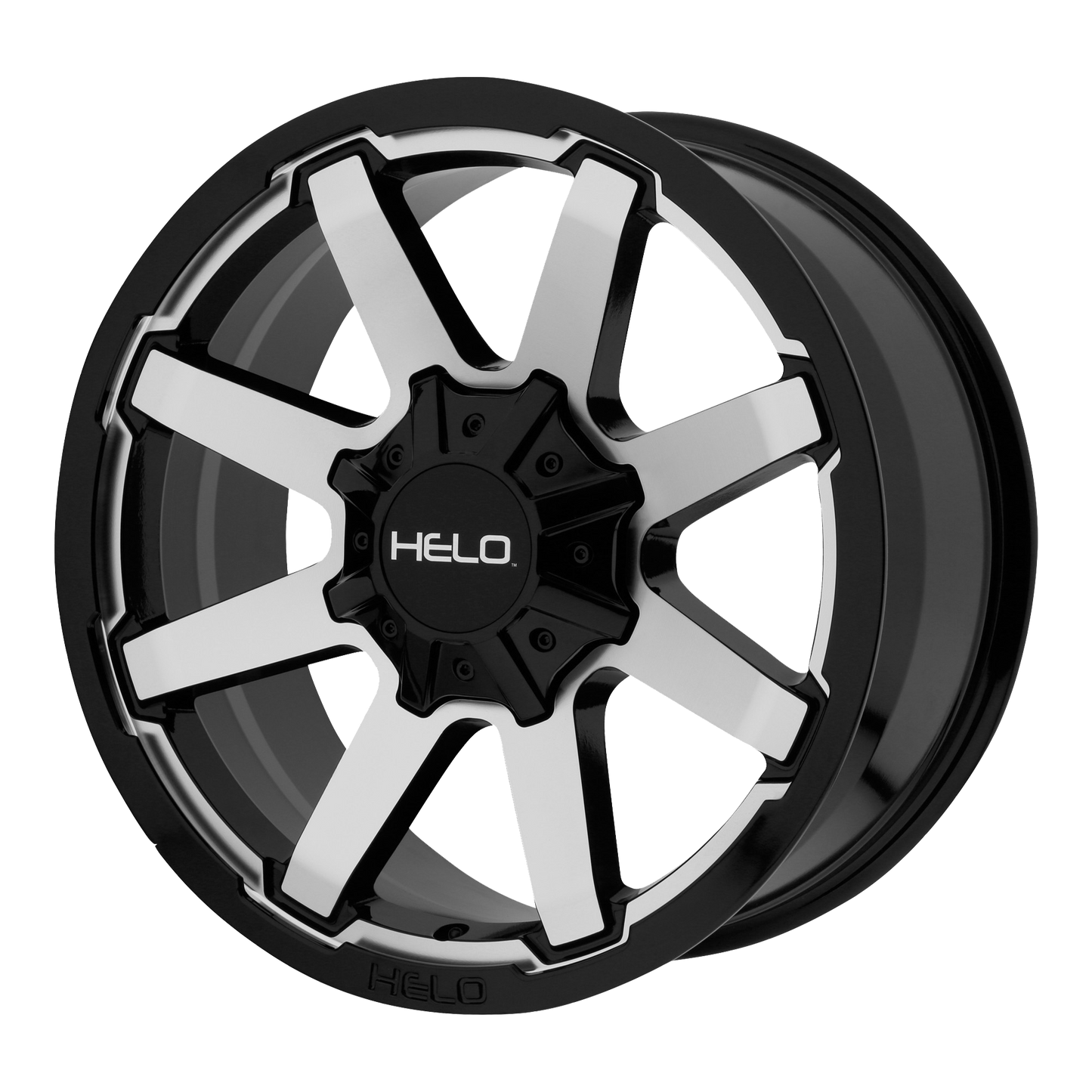 20x9 Helo HE909 Gloss Black Machined Wheel BLANK (18mm)