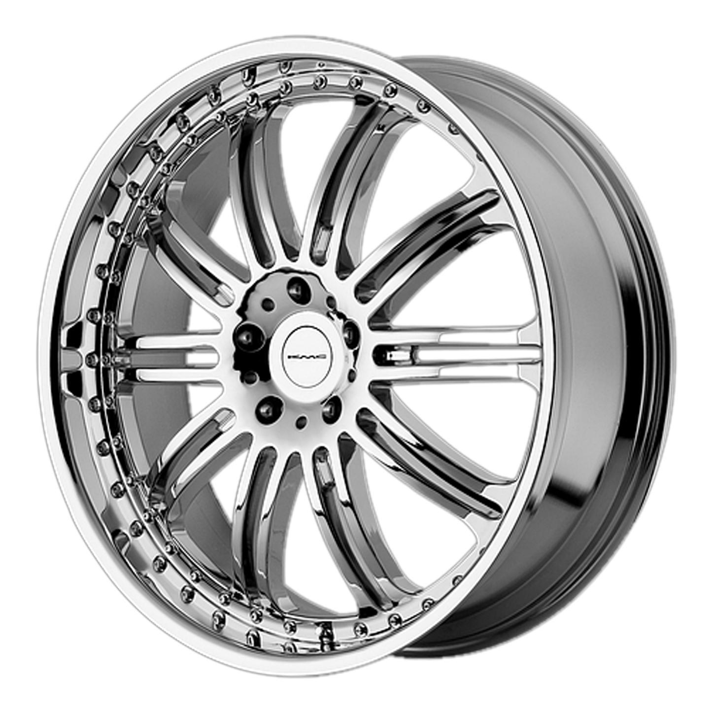 26x10 KMC KM127 Dime Chrome Wheel 6x5.5 (25mm)