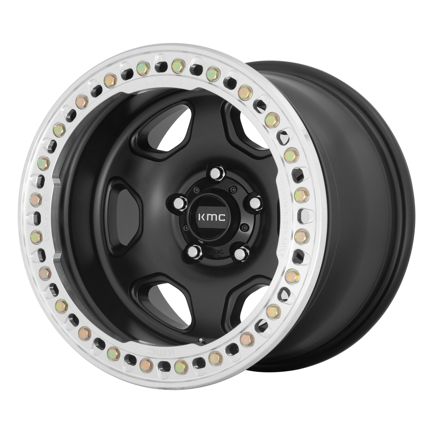 20x10 KMC KM233 HEx Satin Black Wheel 5x5 (-48mm)