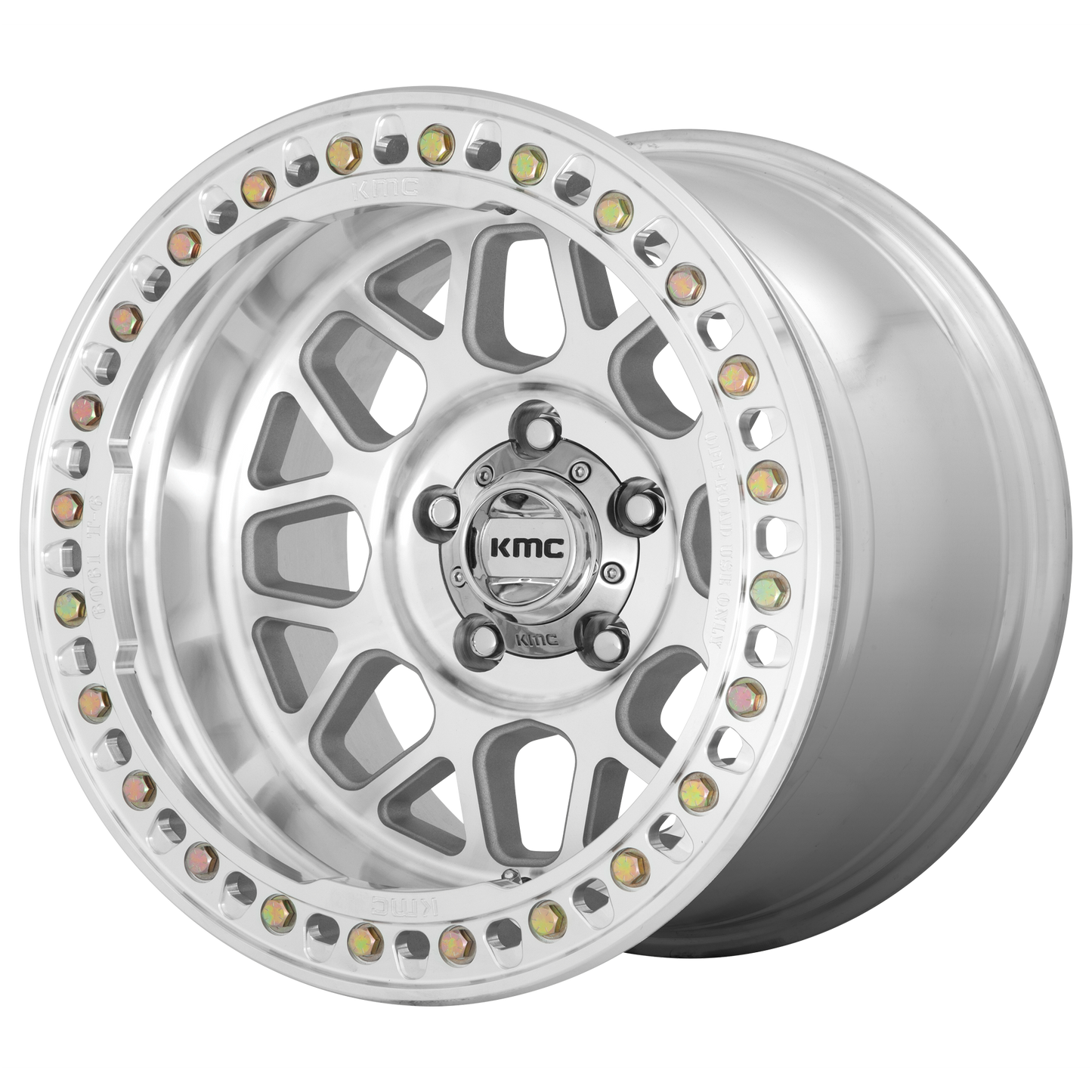 17x8.5 KMC KM235 Grenade Crawl Beadlock Machined Wheel 8x170 (0mm)