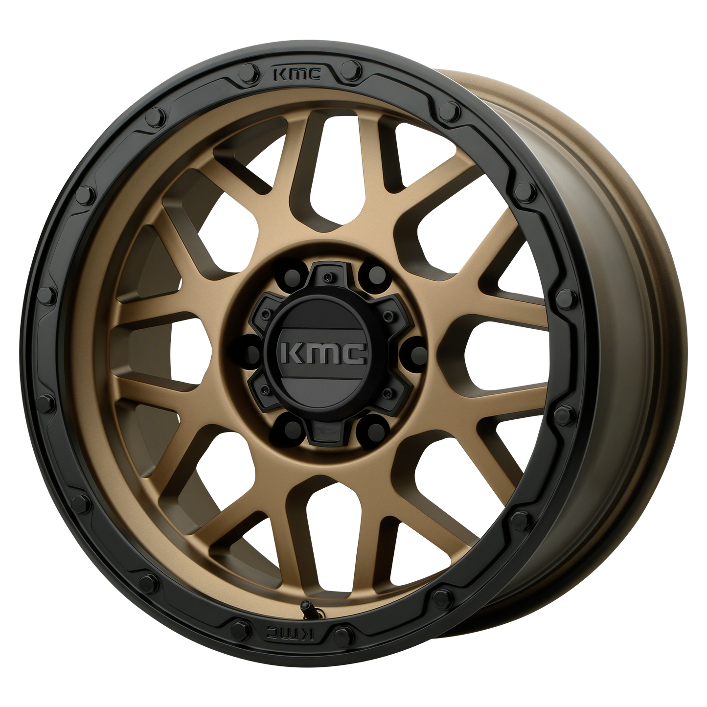 17x8.5 KMC KM535 GRENADE OFF-ROAD Matte Bronze Matte Black Lip Wheel 8X6.5 (0mm)